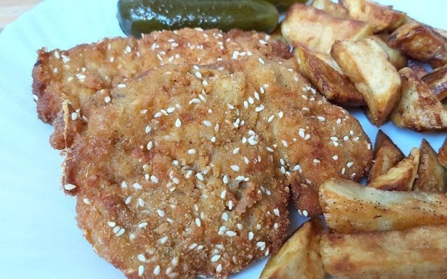 szezámmagos rántott csirkemell