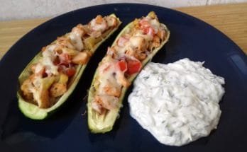 töltött cukkini csirke gyrossal