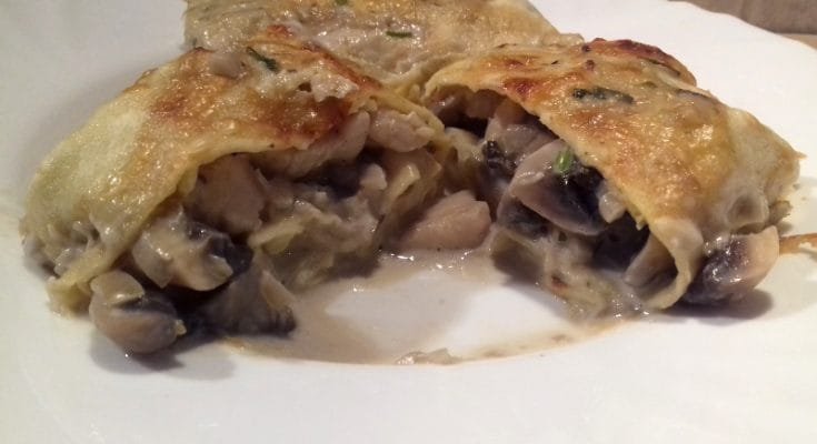 csirkés gombás palacsinta töltelék