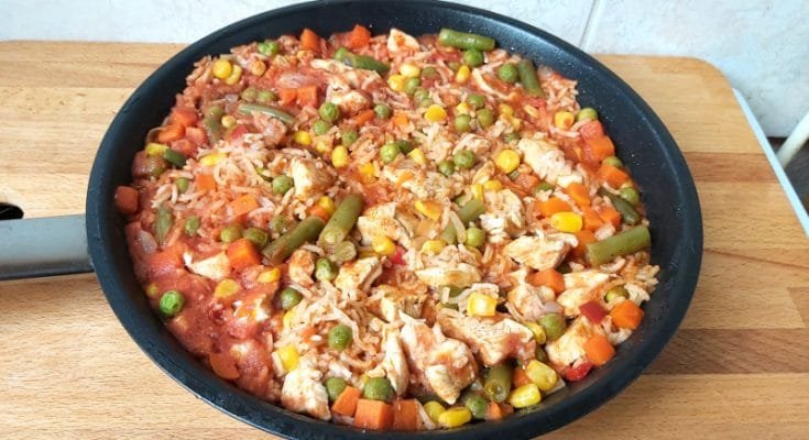 zöldséges rizses csirkemell