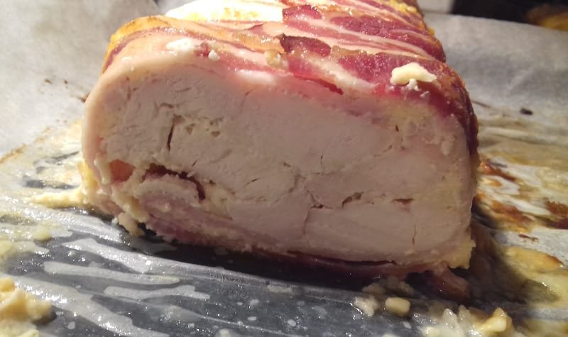 baconos csirkemell torta őzgerincben