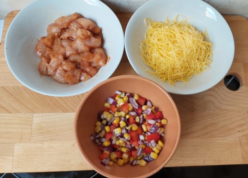 csirkés quesadilla hozzávalók