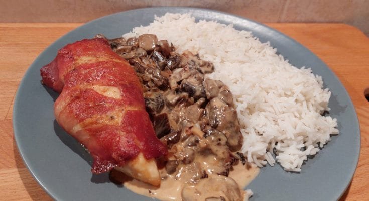 pármai sonkás csirkemell vargánya mártással