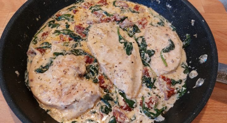 toszkán csirkemell serpenyőben