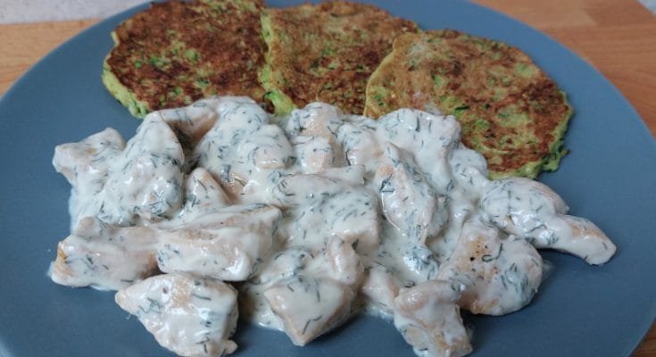 kapros tejszínes csirkemell cukkini tócsnival