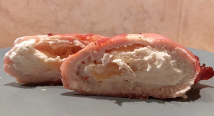 húsvéti sonkás tormás töltött csirkemell almával