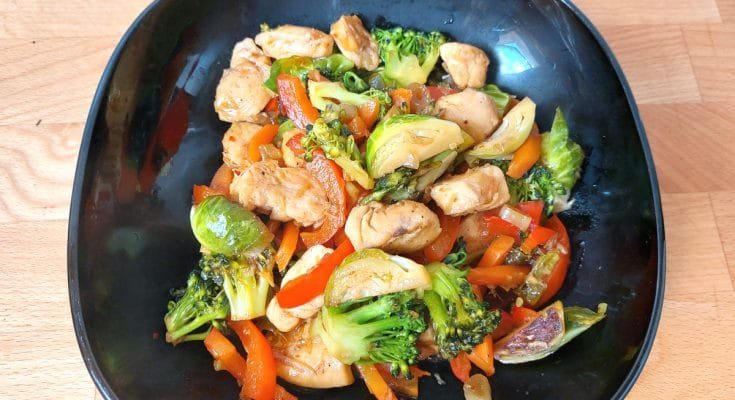 zöldséges csirkés stir fry