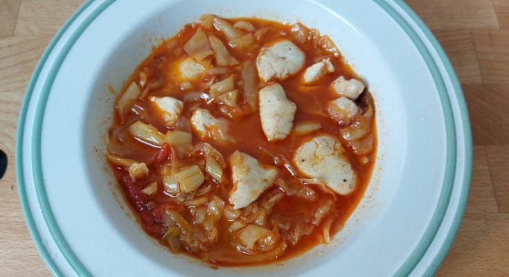 cigánylecsó csirkemellel káposztával