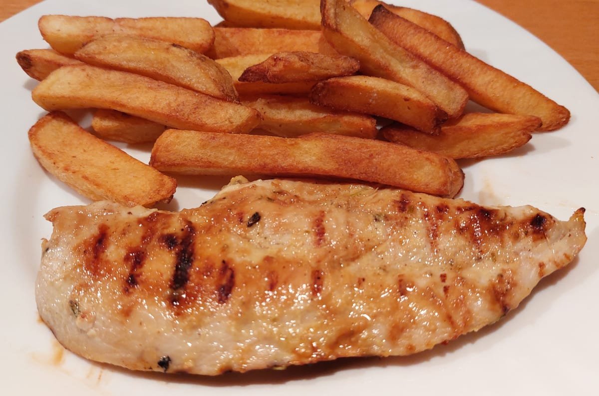 mézes mustáros csirkemell grillen sütve