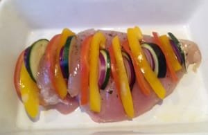 görög hasselback csirkemell összeállítása