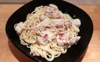 baconos carbonara csirkemell spagetti