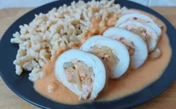 csáky rostélyos csirkemellből galuskával