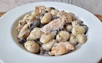 tejszínes gombás csirkés gnocchi recept