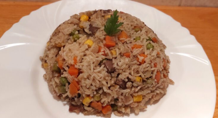 zöldséges csirkemájas rizottó